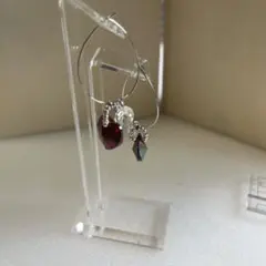 大粒ハート、スワロフスキーピアス