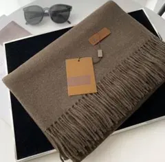 【大特価】数量限定 大判カシミヤ風フリンジマフラー　大人かわいい　男女兼用