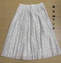 昭和　レトロ　プリーツスカート　スカート　花柄　春　夏　古着