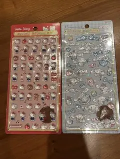 ボンボンドロップシール　シナモロール　キティ赤