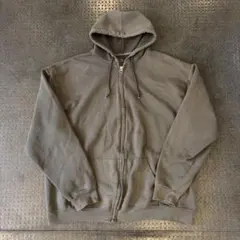 ❁*﻿様 FRUIT OF THE LOOM カーキ フルジッパー パーカー Xのサムネイル