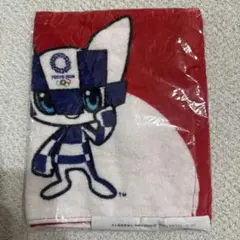 東京2020オリンピック コカコーラ　オリジナルフェイスタオル　赤のサムネイル