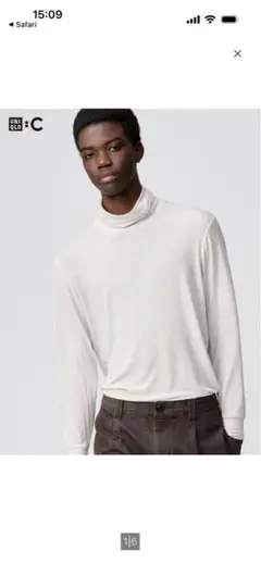 UNIQLO ヒートテックカシミヤブランドタートルネックT9分袖