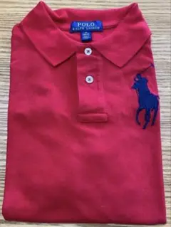 ポロ ラルフ ローレン半袖ポロシャツＭ!150-160.赤