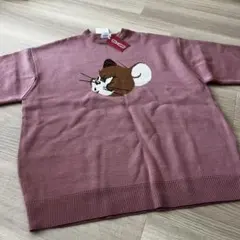 【トムとジェリー】ピンクオーバーサイズニット