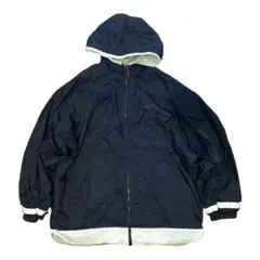 90s Nike 白タグ リバーシブル ネイビーフード付きナイロンジャケット