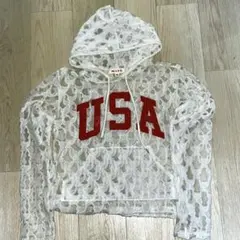 MASU ANGEL LACE HOODIE USAホワイト 46サイズ - メルカリ