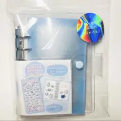 クーリア　とうめいシールバインダー　シール帳　ブルー　ボンボンドロップシール