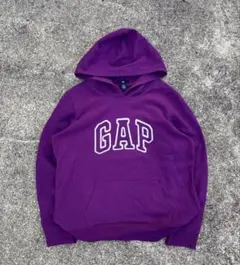 【古着】90s OLD GAP 紫色 パーカー ロゴドン y2k