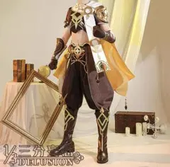 原神　空(旅人)　コスプレ衣装　三分妄想　Lサイズ 三分妄想 原神 コスプレ 空 ソラ 旅人 衣装 ※ウィッグ 靴 武器 追加