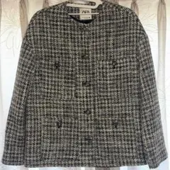 ZARA ツイード ジャケット アウター Sサイズのサムネイル