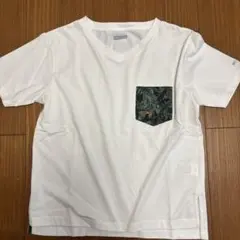 Columbia VネックTシャツ XL ホワイト