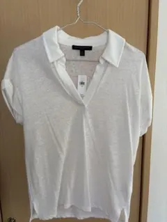 【新品】BANANA REPUBLIC ホワイト 半袖ポロシャツ XS