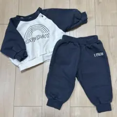 セットアップ　キッズ　ベビー　90サイズ　トレーナー　長袖　裏起毛　美品