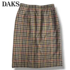 DAKS LONDON ハウスチェック マルチカラー膝丈タイトスカート L相当のサムネイル
