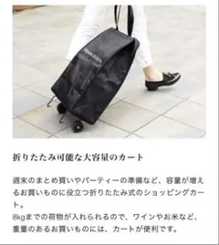 DEAN & DELUCA 折りたたみショッピングカート ブラック