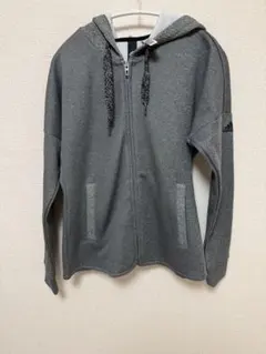 adidas フード付きグレーパーカー パーカー Sのサムネイル