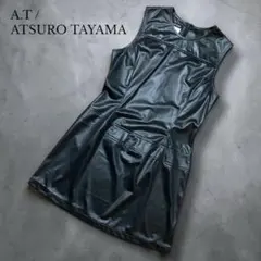 A.T ATSURO TAYAMA ノースリーブ チュニック　 ミニワンピ　黒のサムネイル