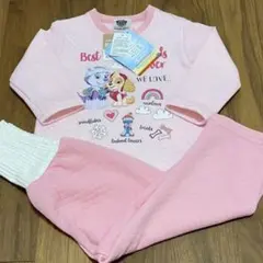パウパトロール　キルトパジャマ　スカイ　エベレスト　ピンク　腹巻き　長袖