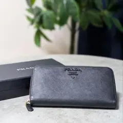 PRADA ブラック レザー 長財布 箱付きのサムネイル