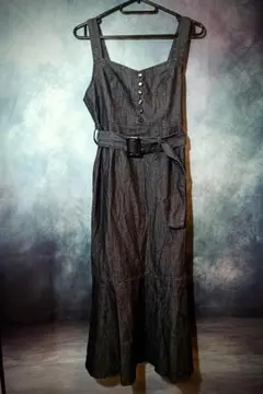 【FD-030】GRL ダークグレー マキシワンピース M