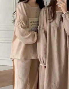 Juuneedu メリーアンドリボンクリンクルコットンパジャマセット アイボリー