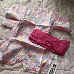 花柄甚平セット 80cm ピンク