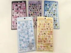 正規品　サンリオ　moji 文字　ボンボンドロップシール　ミニ　5種セット