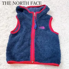 THE NORTH FACE ボアベスト ベスト フード付き 100 紺 キッズ
