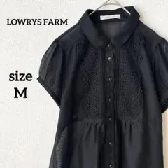 vintage【LOWRYS FARM】シースルー パフスリーブ ボタン シャツ