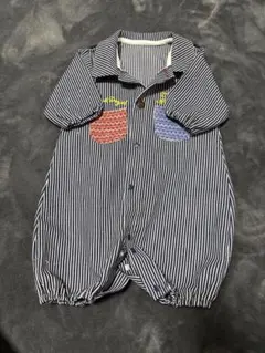 ストライプロンパース 50-60cm