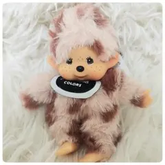 パープル　モンチッチ　クレアーズ　マスコット　ぬいぐるみ　ヒョウ柄 パープル モンチッチ クレアーズ マスコット ぬいぐるみ ヒョウ柄