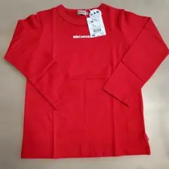 【新品】miki HOUSE 赤 長袖Tシャツ 120 日本製