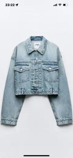 ★新品未使用タグ付き★ZARA クロップドデニムジャケット　S ブルー