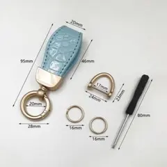 フェイクレザーキーホルダー アクセサリー クロコダイル スマートキー