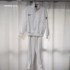 90s古着ナイキ トラックジャケットセットアップ スウッシュ刺繍ロゴ 白タグ M