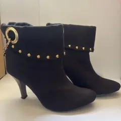 スエードレディースショートブーツ