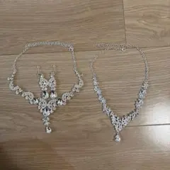 ブライダルアクセサリー　ネックレスセット