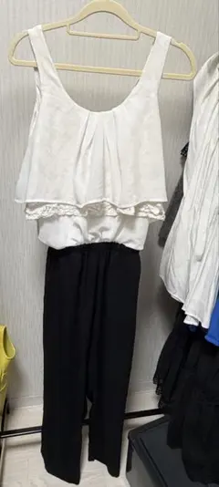 LIP SERVICE パンツセットアップ ホワイト×ブラック Mサイズ