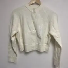 【新品】パフィータッチクルーネックショートカーディガン XS