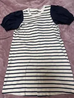 kate spade ストライプ 半袖ミニワンピース M