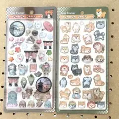 【正規品】日本犬　神社　和柄　ボンボンドロップシール