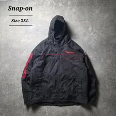 希少 snap on ナイロン パーカー 刺繍ロゴ 黒 中綿 ブルゾン 希少 snap on ナイロン パーカー 刺繍ロゴ 黒 中綿 ブルゾン
