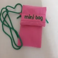 mini bag スマホショルダー ピンク グリーン