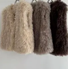 THINK FUR Curly Fur Minimal Vest 新品未使用