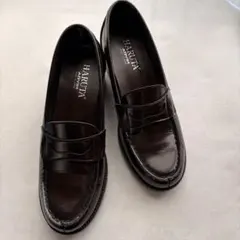 【美品】HARUTA ダークブラウン ヒールローファー