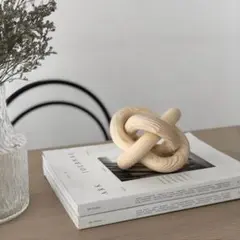 値下げ banji ウッドオーバルリングオブジェ　ART OF BLACK