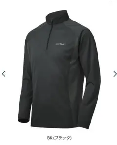 mont-bell モンベル クール ロングスリーブジップシャツ Lサイズ　黒