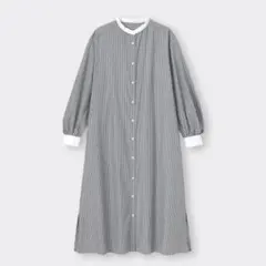 ストライプシャツワンピース