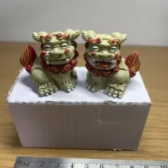 【新品】シーサー 置物　ミニ　赤　オレンジ